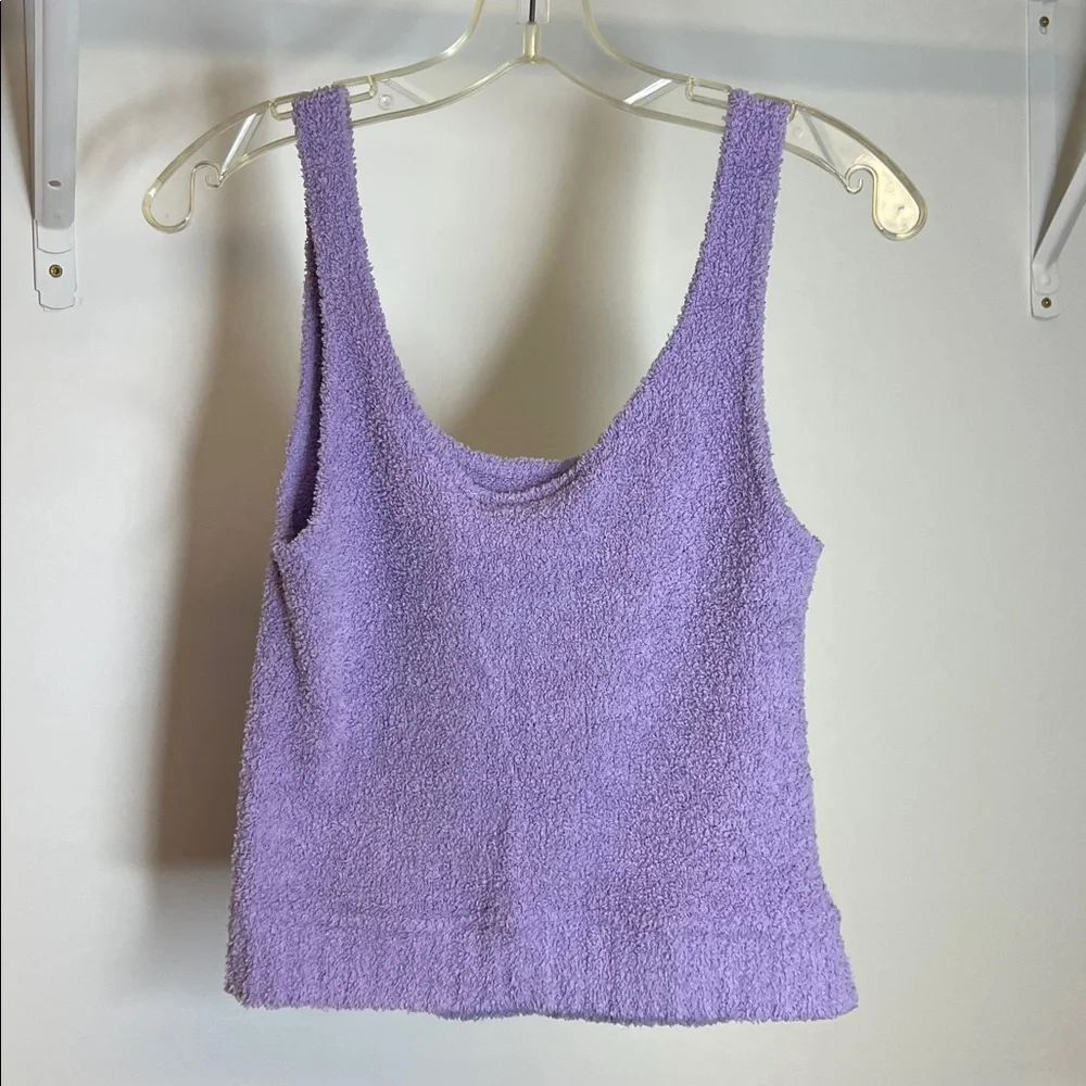 Champion Fuzzy Purple Pajama Crop Top‎ Tanktop- S